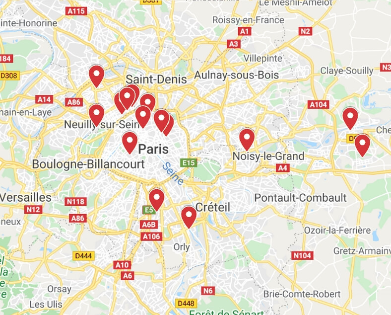 Carte copropriétés Paris Carte de localisation des copropriétés à Paris